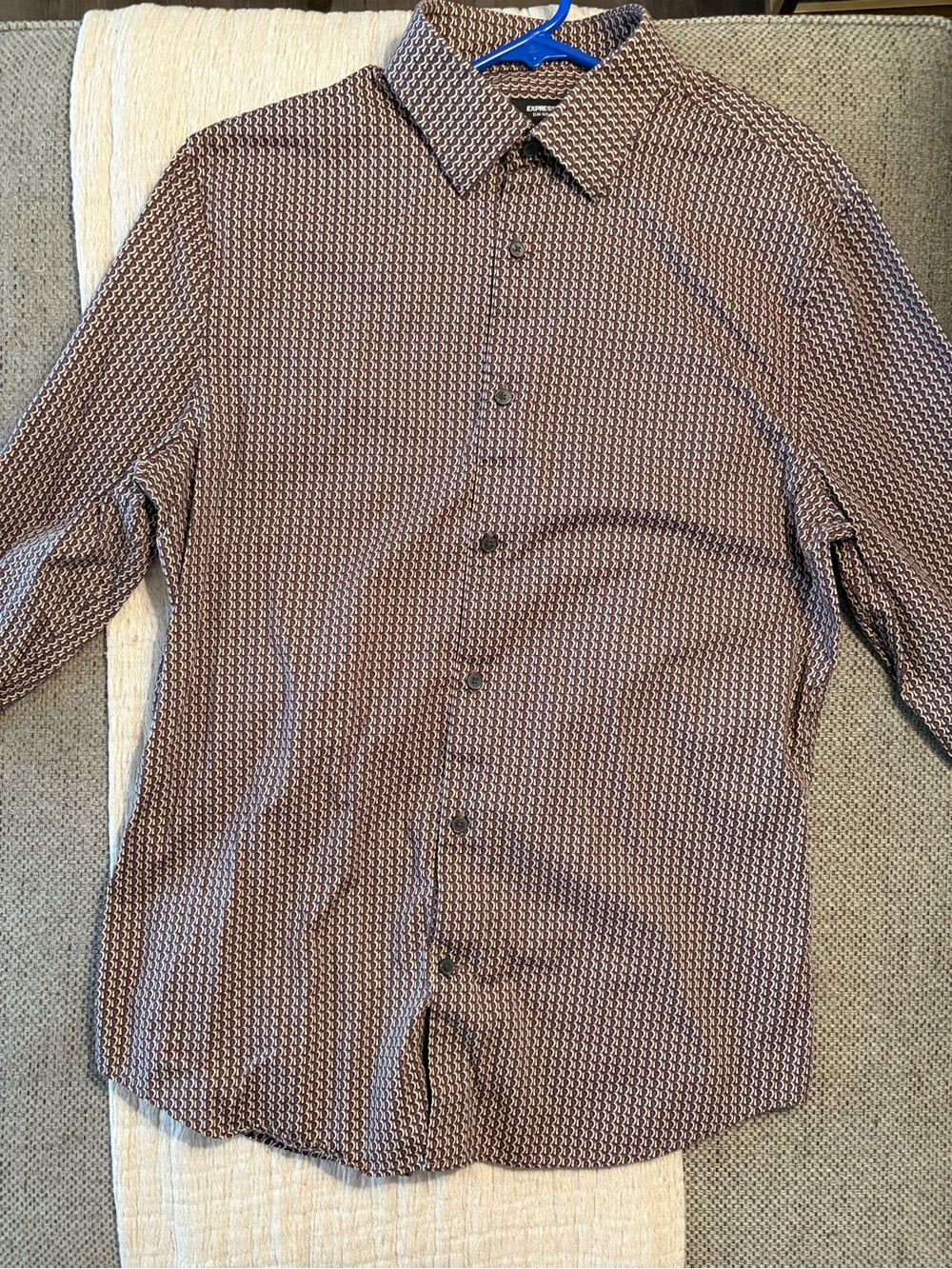 Express Slim 1MX Button-Down Shirt Size Medium